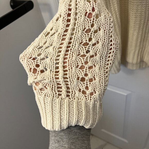 American Eagle Quilted Off-White Sweater Dress - Picture 3 of 6